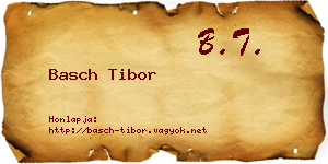 Basch Tibor névjegykártya